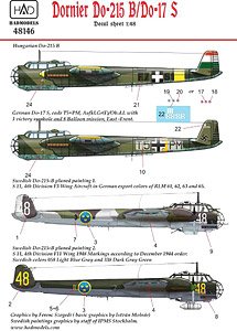 Dornier Do-215 B-4 / Do-17S Part 2 (Decal)