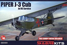 Piper J-3 Cub `in US Service` (Plastic model)