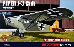 Piper J-3 Cub `Over Europe` (Plastic model)