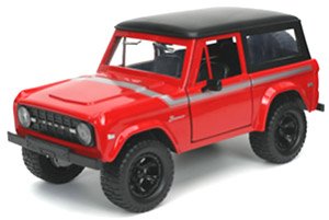 1973 Ford Bronco Red/Black (Diecast Car)