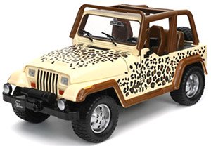 1992 Jeep Wrangler Cream/Brown/Leopard (Diecast Car)