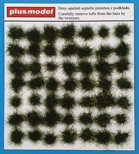Tuft of Grass Dark Green (49 Pieces) (Plastic model)