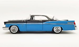 1956 Chrysler New Yorker St.Regis - CLOUD WHITE - STARDUST BLUE - RAVEN BLACK (ミニカー)
