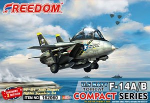 Compact Series: F-14A/B Tomcat VF-84 Jolly Rogers, Fighter Squadron 84 (2 in 1) (Plastic model)