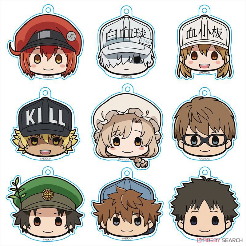 Cells at Work!! Churu Chara Plus Key Chain (Set of 9) (Anime Toy) 商品画像1