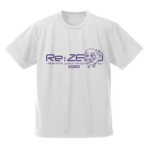 Re:ゼロから始める異世界生活 エミリア ドライTシャツ デフォルメVer. WHITE M (キャラクターグッズ)