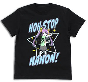 Non Non Biyori Nonstop Renge T-Shirt Black L (Anime Toy)