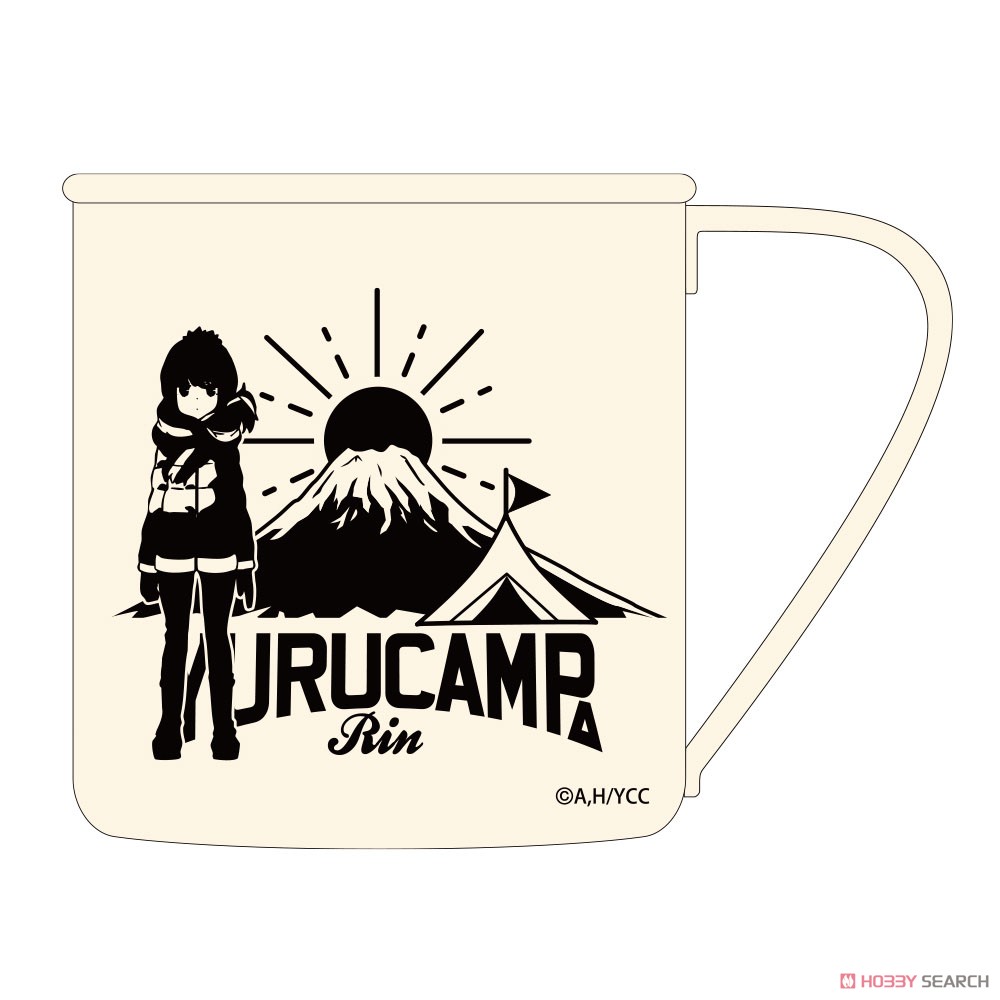 Laid-Back Camp Rin & Mt. Fuji Painted Stainless Mug Cup (Anime Toy) Item picture1