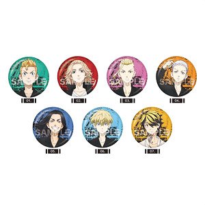 Tokyo Revengers Metallic Can Badge (Set of 7) (Anime Toy)