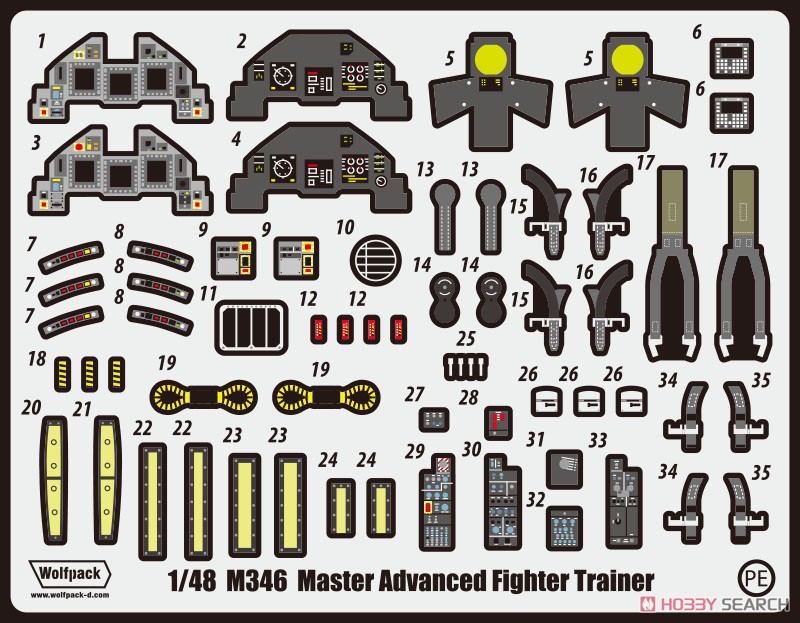 M-346 マスター エッチング アップグレードセット (1/48 キネティック用) (プラモデル) その他の画像1