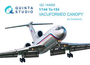 Tu-154 Vacuformed Clear Canopy (for Zvezda Kit) (Plastic model)