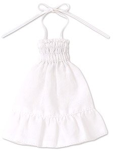 Shirring Camisole Dress (White) (Fashion Doll)