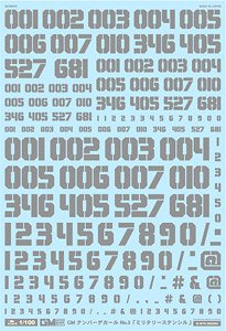 1/100 GM Number Decal No.3 `Military Stencil` Gray (Material)