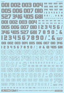 1/144 GM Number Decal No.5 `Military Stencil & Line Shape` Gray (Material)