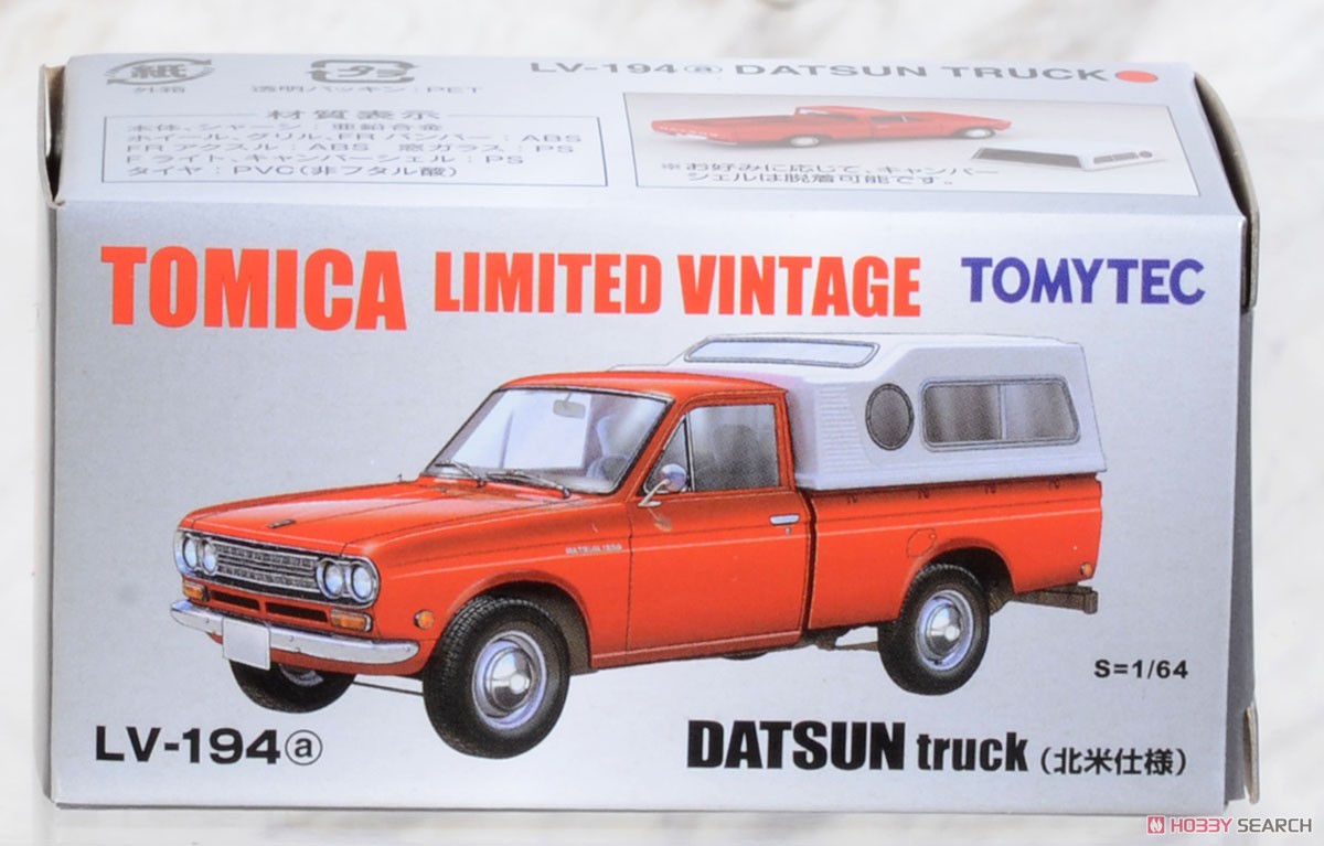 TLV-194a Datsun Truck Type North American (Red) (Diecast Car) Package1