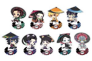 Demon Slayer: Kimetsu no Yaiba Petanko Trading Acrylic Stand Japanese Umbrella (Set of 9) (Anime Toy)