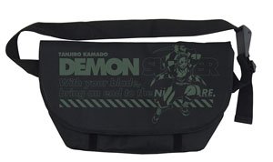 Demon Slayer: Kimetsu no Yaiba Tanjiro Kamado Messenger Bag Black (Anime Toy)