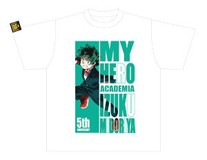「僕のヒーローアカデミア」 Tシャツ 5周年 緑谷 (キャラクターグッズ)