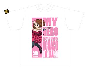 「僕のヒーローアカデミア」 Tシャツ 5周年 麗日 (キャラクターグッズ)