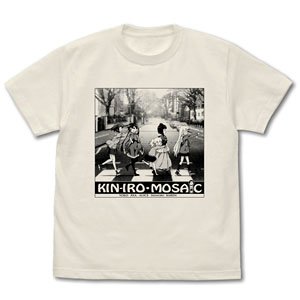 きんいろモザイク Pretty Days Kin-iro Mosaic Tシャツ VANILLA WHITE XL (キャラクターグッズ)