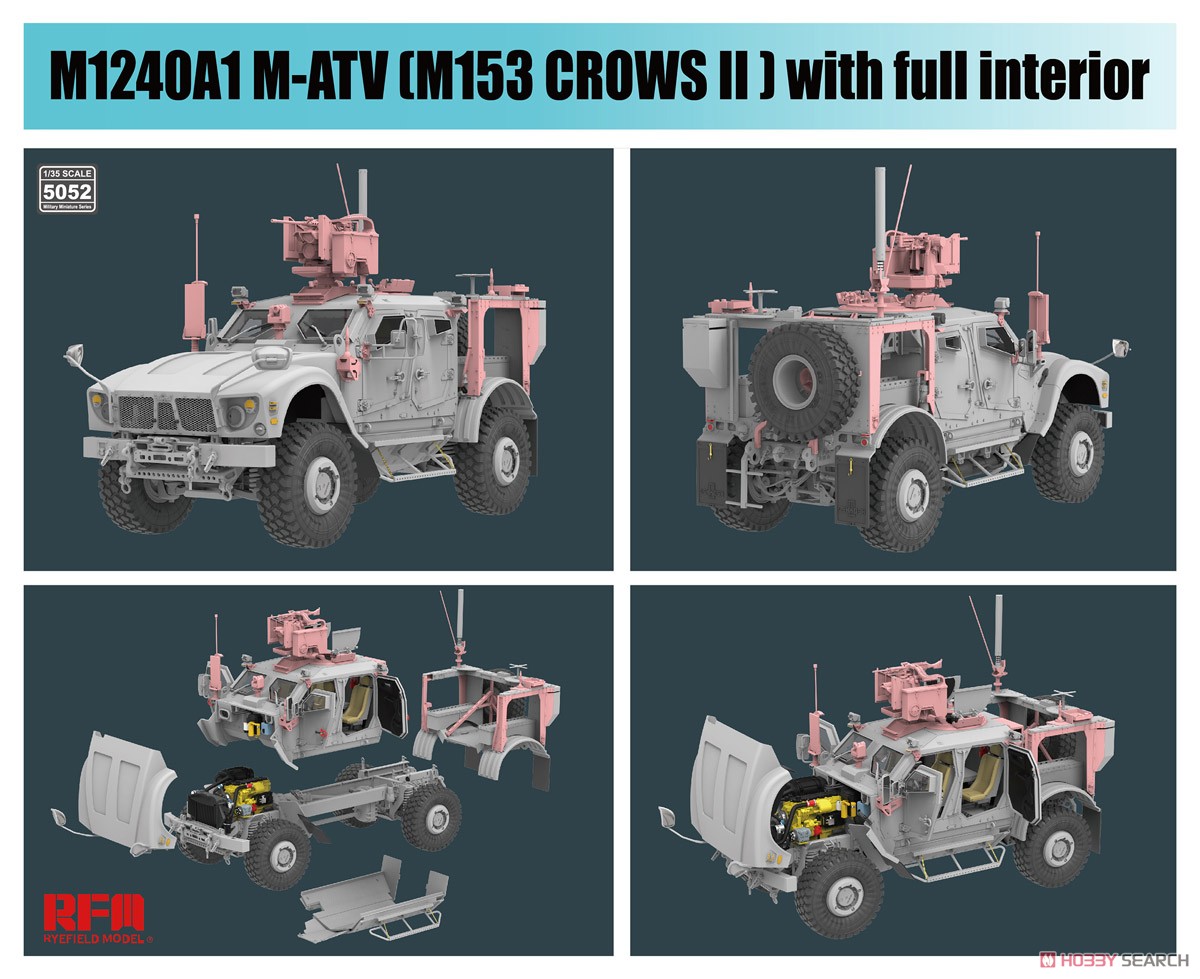 M1240A1 M-ATV w/M153 CROWS II & フルインテリア (プラモデル) その他の画像1