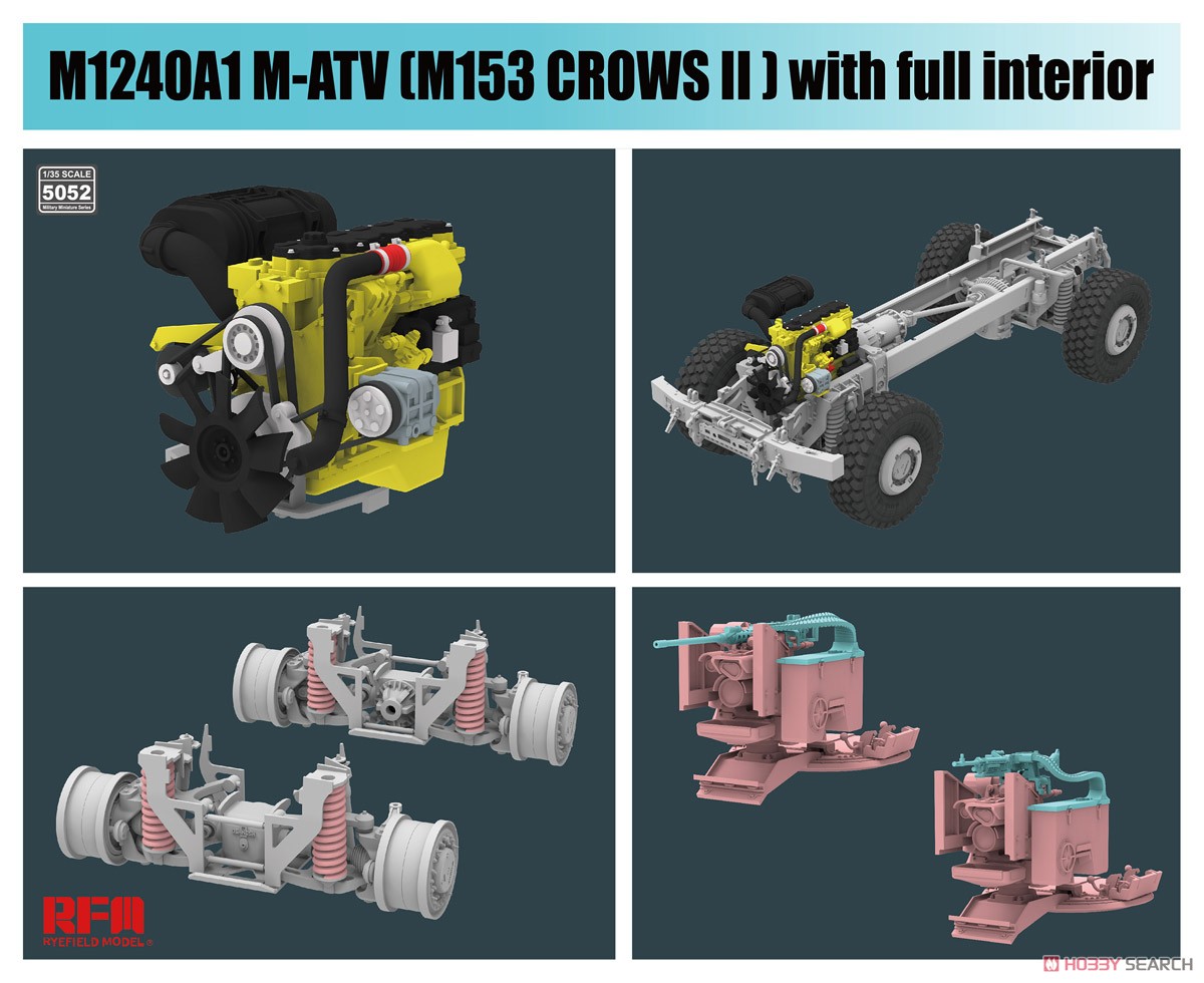 M1240A1 M-ATV w/M153 CROWS II & フルインテリア (プラモデル) その他の画像2