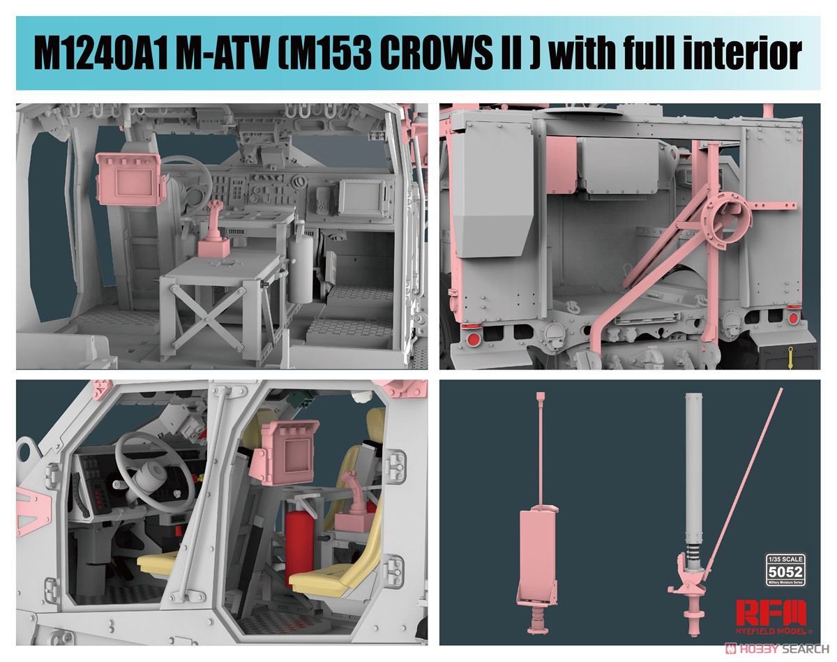 M1240A1 M-ATV w/M153 CROWS II & フルインテリア (プラモデル) その他の画像3