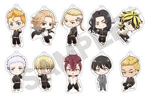 Tokyo Revengers Trading Acrylic Key Ring Mini Chara (Set of 10) (Anime Toy)