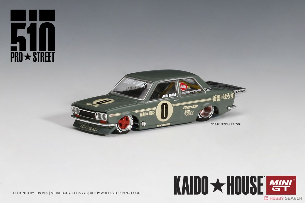 Datsun 510 Pro Street OG Green Kaido House (LHD) (Diecast Car) Item picture1