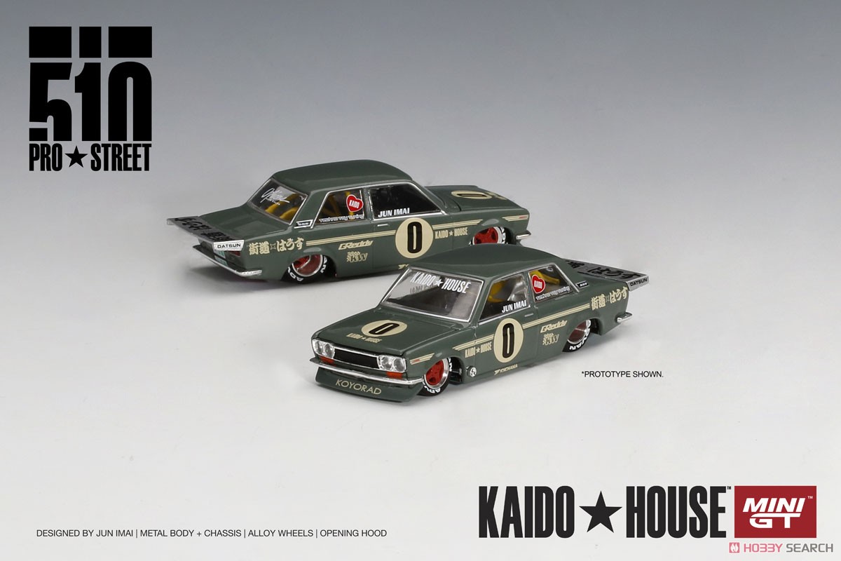 ダットサン 510 プロストリート OG グリーン KAIDO HOUSE (左ハンドル) (ミニカー) その他の画像1
