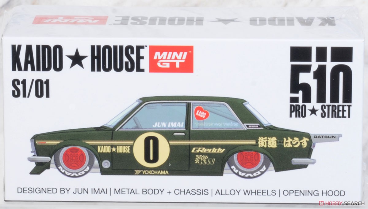 Datsun 510 Pro Street OG Green Kaido House (LHD) (Diecast Car) Package1