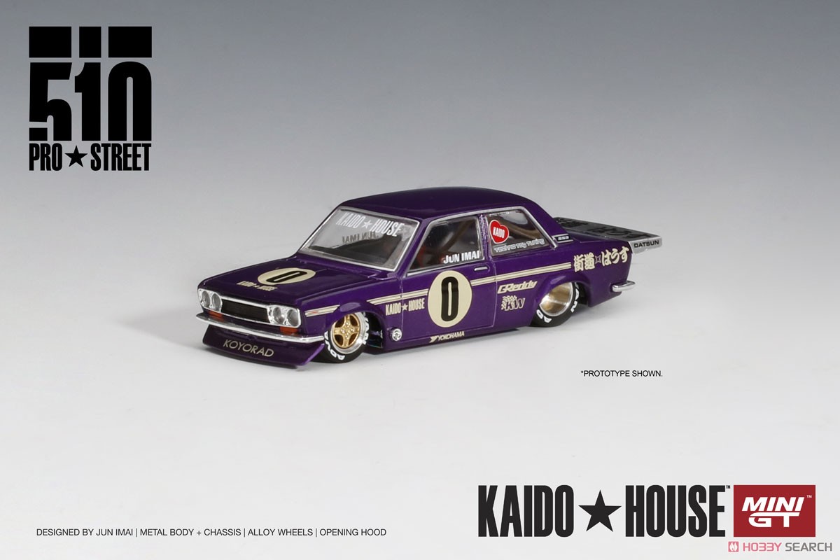 ダットサン 510 プロストリート OG パープル KAIDO HOUSE (左ハンドル) (ミニカー) 商品画像1