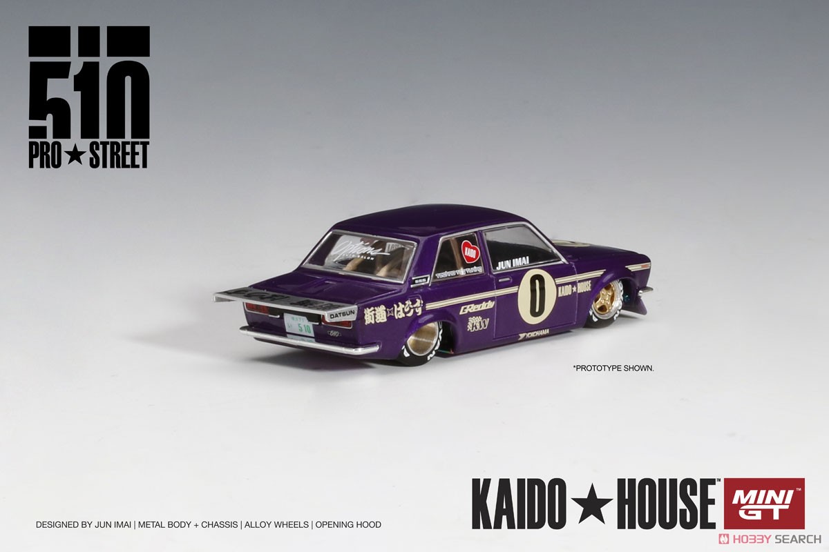 ダットサン 510 プロストリート OG パープル KAIDO HOUSE (左ハンドル) (ミニカー) 商品画像2