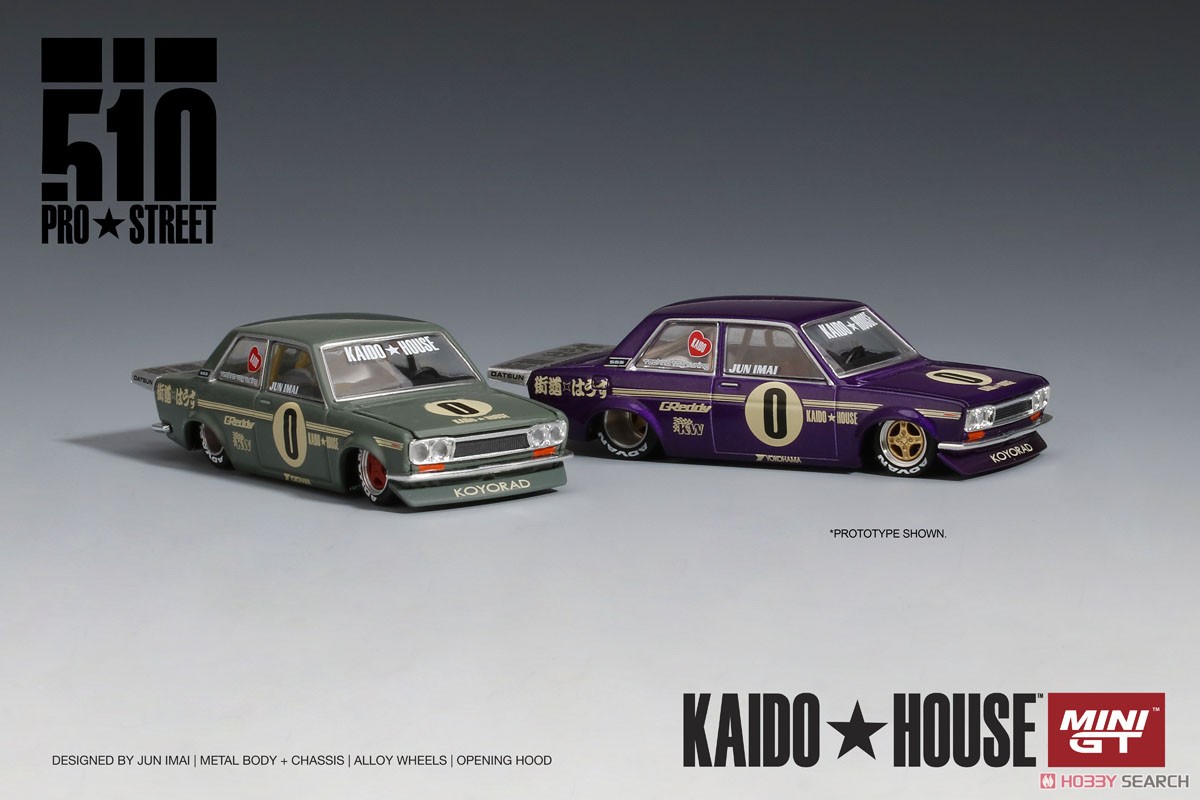 ダットサン 510 プロストリート OG パープル KAIDO HOUSE (左ハンドル) (ミニカー) その他の画像1