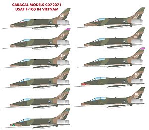 USAF F-100 in Vietnam (Decal)