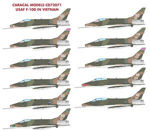 アメリカ空軍 F-100 in ベトナム デカール (デカール)