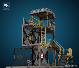 Diorama Building Set SIB02 Guard Tower (Fashion Doll)