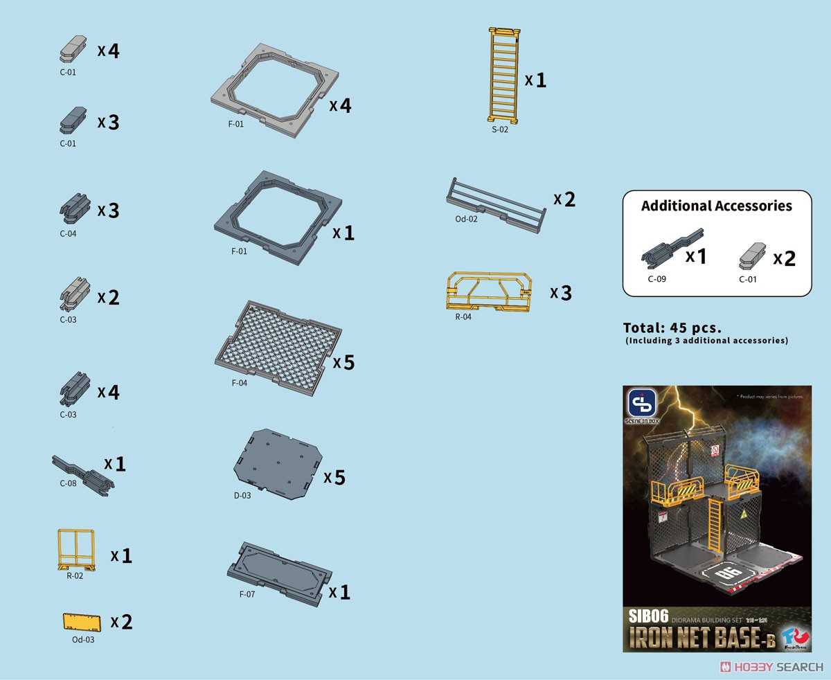 Diorama Building Set SIB06 Iron Net Base B (Fashion Doll) Item picture6