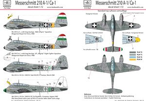 ハンガリー空軍 メッサーシュミット Me210 A-1/Ca-1 パート1 デカール (デカール)