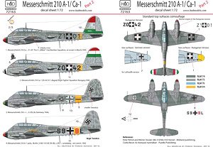 Messerschmitt 210 A-1/Ca-1 Part 2 Decal Sheet (Decal)
