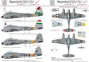 ハンガリー空軍 メッサーシュミット Me210 A-1/Ca-1 パート2 デカール (デカール)