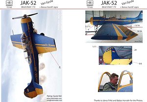 ハンガリーアクロバットチーム `Legends in the Air` Yak-52 デカール (デカール)