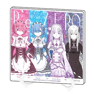 Acrylic Art Board [Re:Zero -Starting Life in Another World-] 02 Emilia & Rem & Ram & Echidna (Anime Toy)