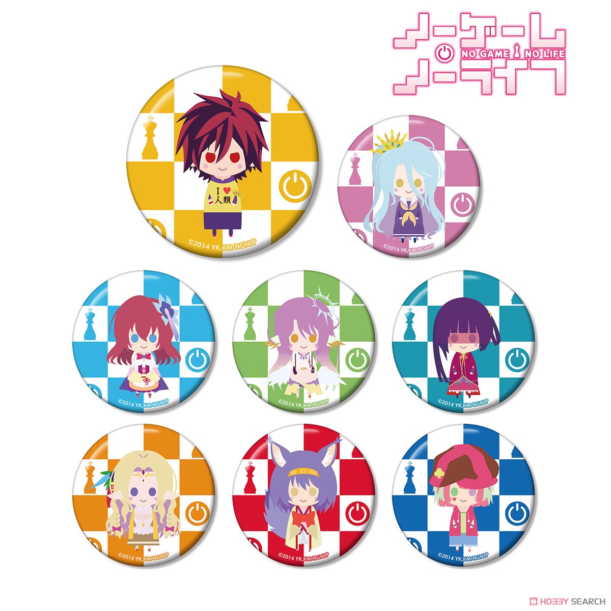 No Game No Life Trading NordiQ Can Badge (Set of 8) (Anime Toy) Item picture1