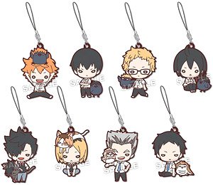 Nitotan Haikyu! with Mascot! Rubber Mascot (Set of 8) (Anime Toy)