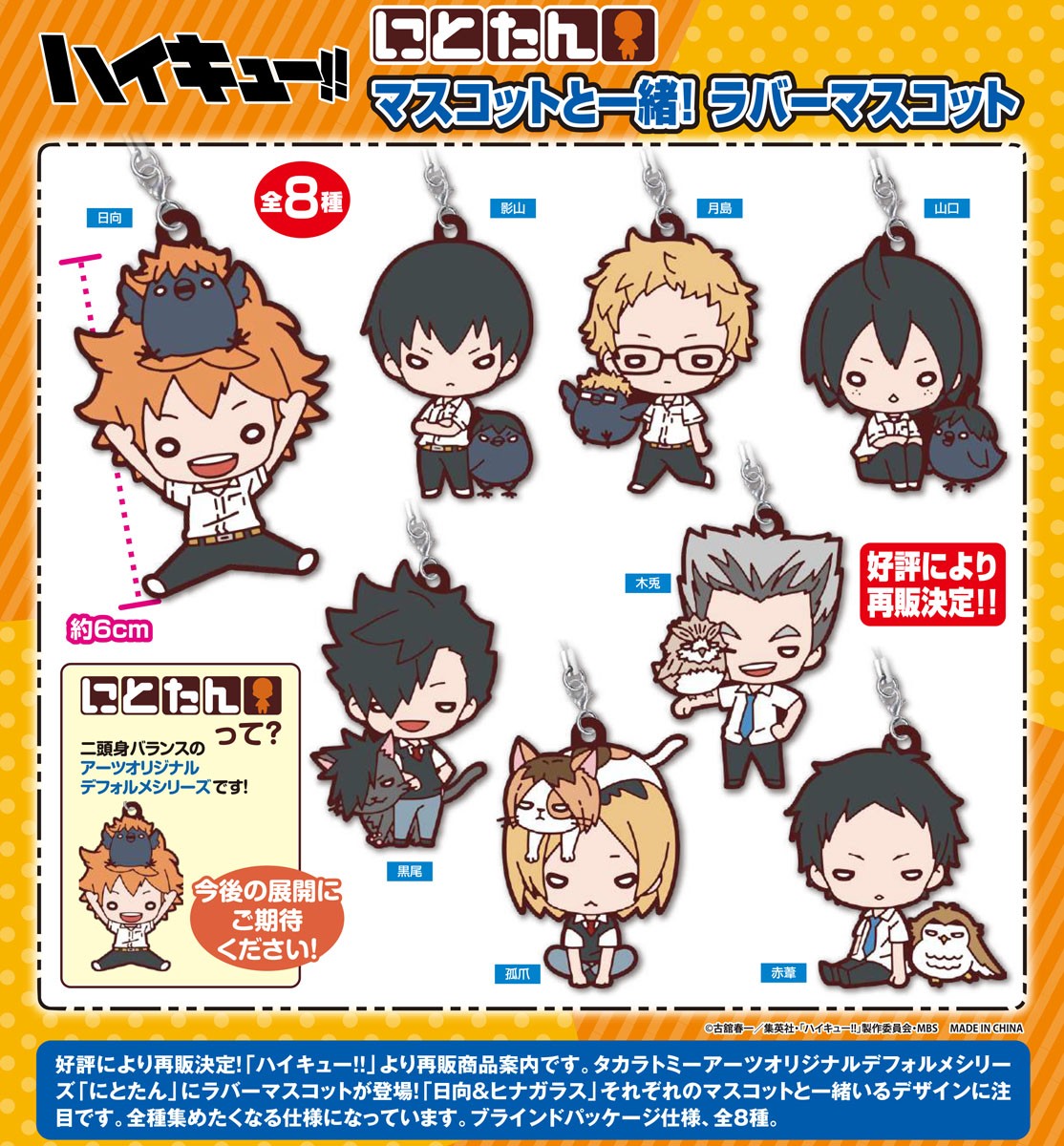 Nitotan Haikyu! with Mascot! Rubber Mascot (Set of 8) (Anime Toy) Other picture1