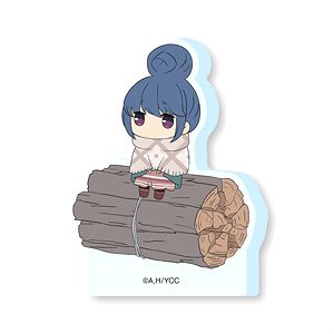 Laid-Back Camp Season 2 Go Out Photo Stand! Rin on Firewood (Anime Toy)