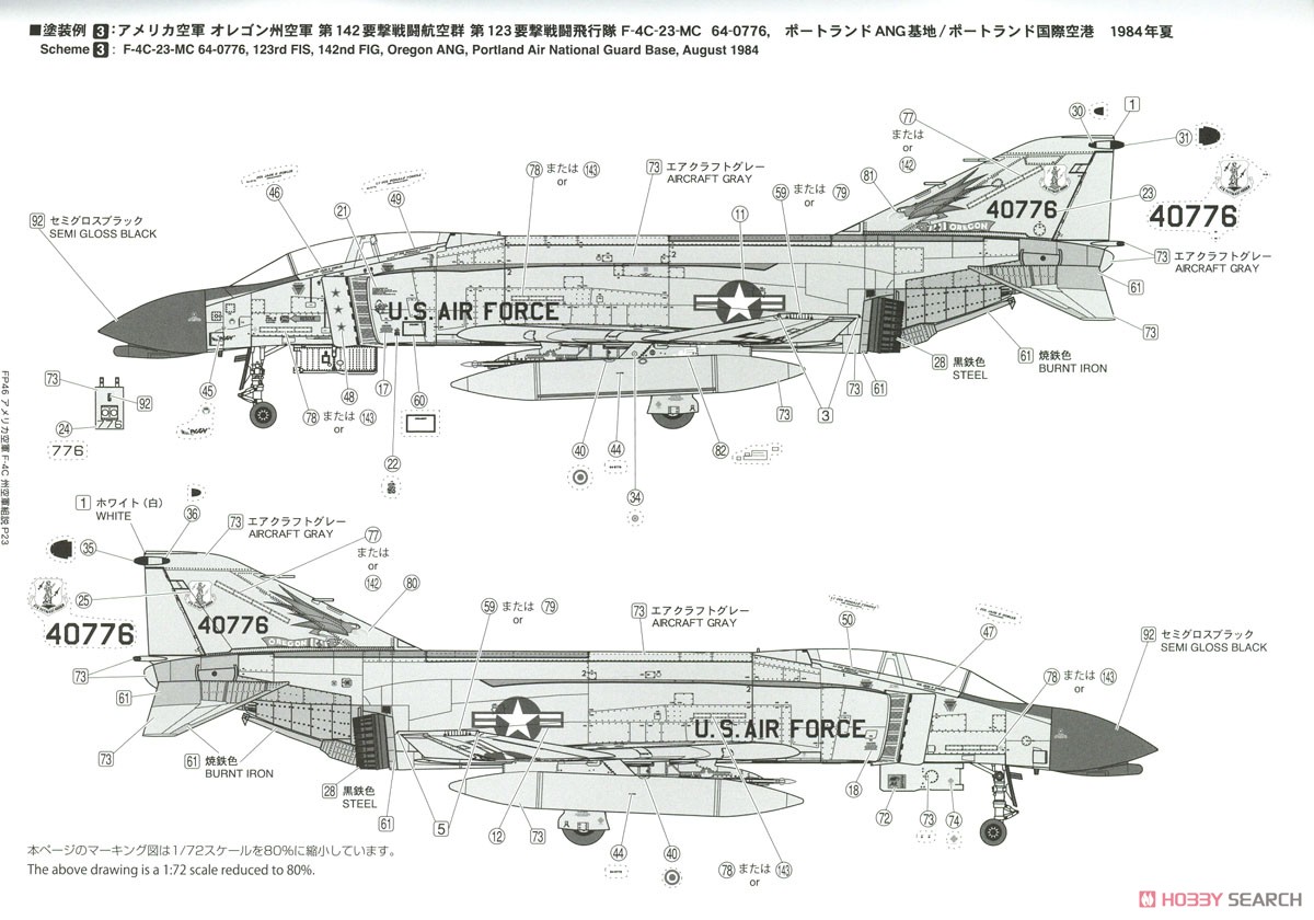 アメリカ空軍 F-4C 戦闘機 `エア・ナショナル・ガード (州空軍)` (初回限定特装版) (プラモデル) 塗装10