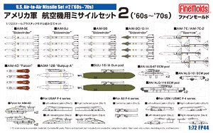 アメリカ軍 航空機用ミサイル セット2 (`60s～`70s) (プラモデル)