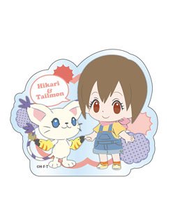 Digimon Adventure: Acrylic Badge Hikari & Gatomon (Anime Toy)